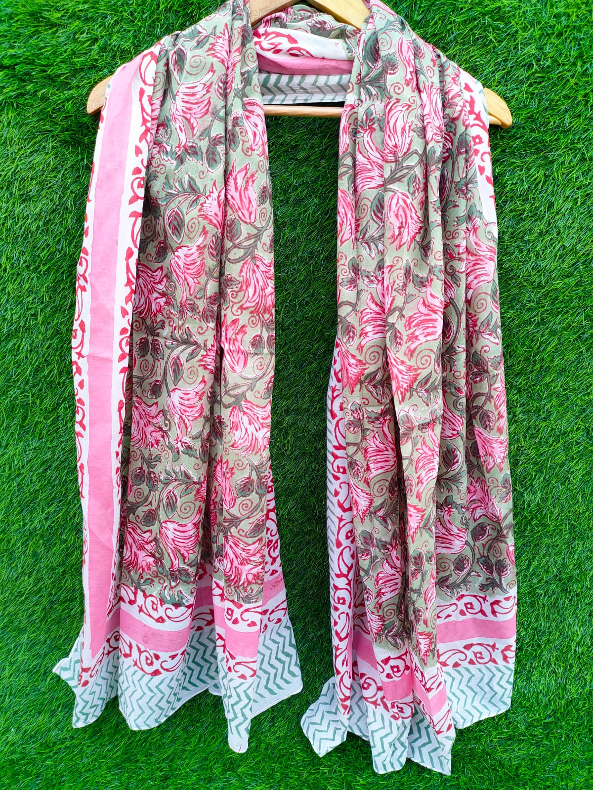 Dupatta Stole 2 meter hand block printed