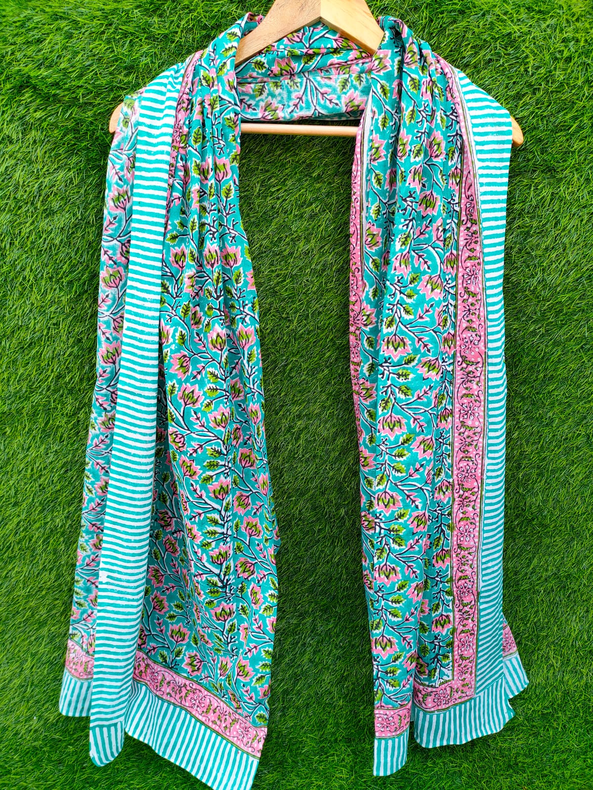 Dupatta Stole 2 meter hand block printed