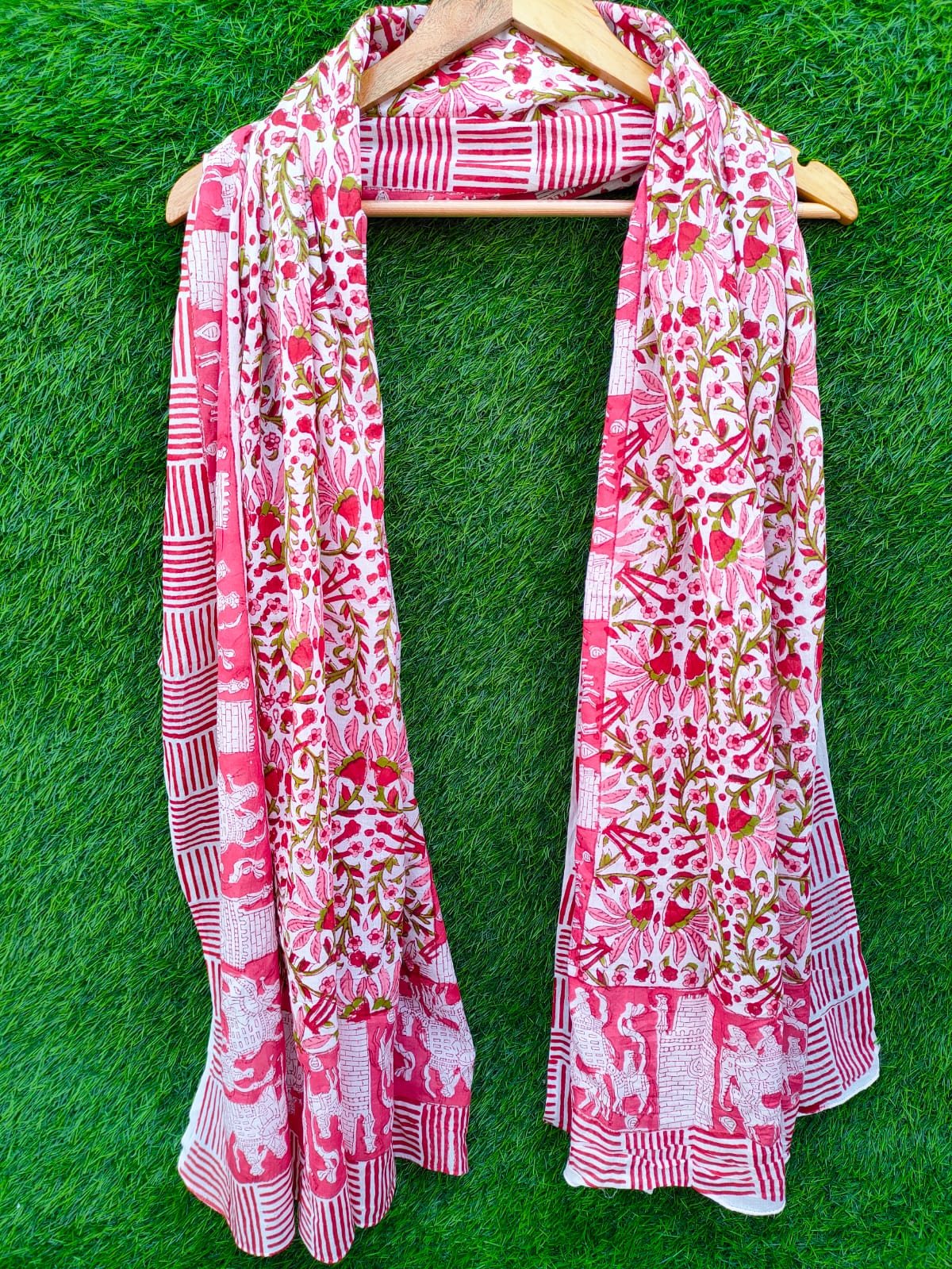 Dupatta Stole 2 meter hand block printed