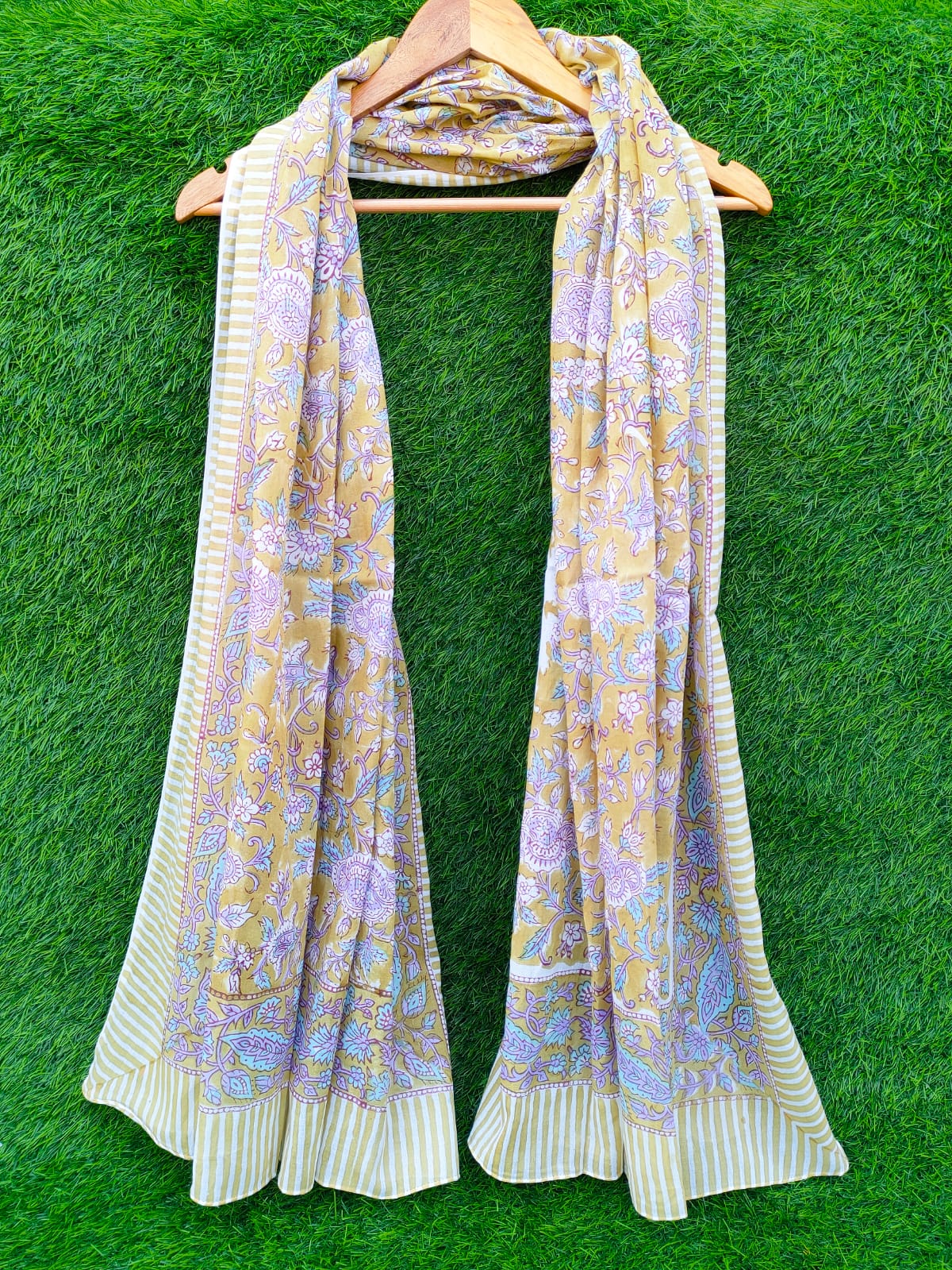 Dupatta Stole 2 meter hand block printed