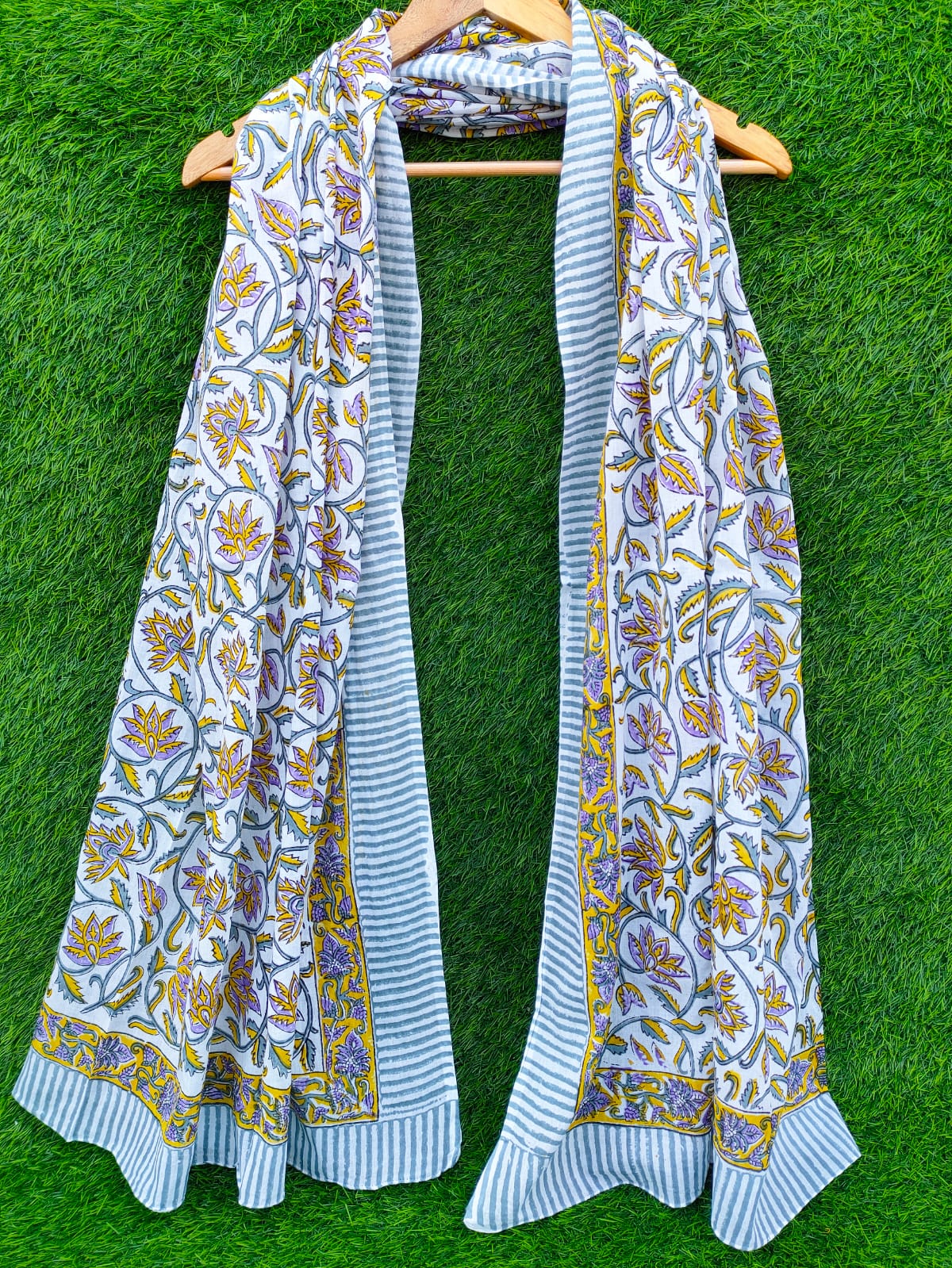 Dupatta Stole 2 meter hand block printed