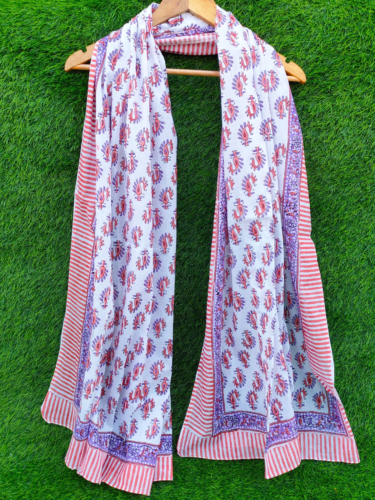 Dupatta Stole 2 meter hand block printed