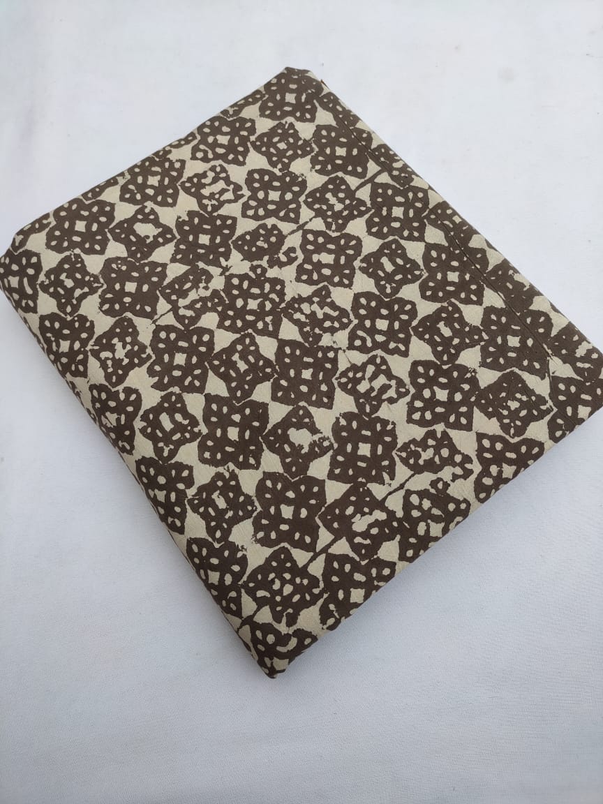 Bagru Pure Cotton Hand Block Fabric - JBRBK714 – Jaipur Bazar