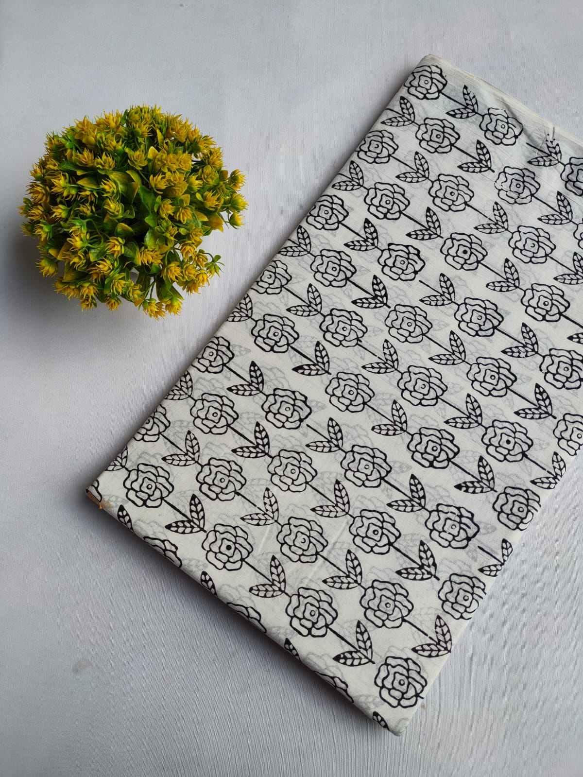 Hand Block Printed Pure Cotton Fabric - JBRFBK12