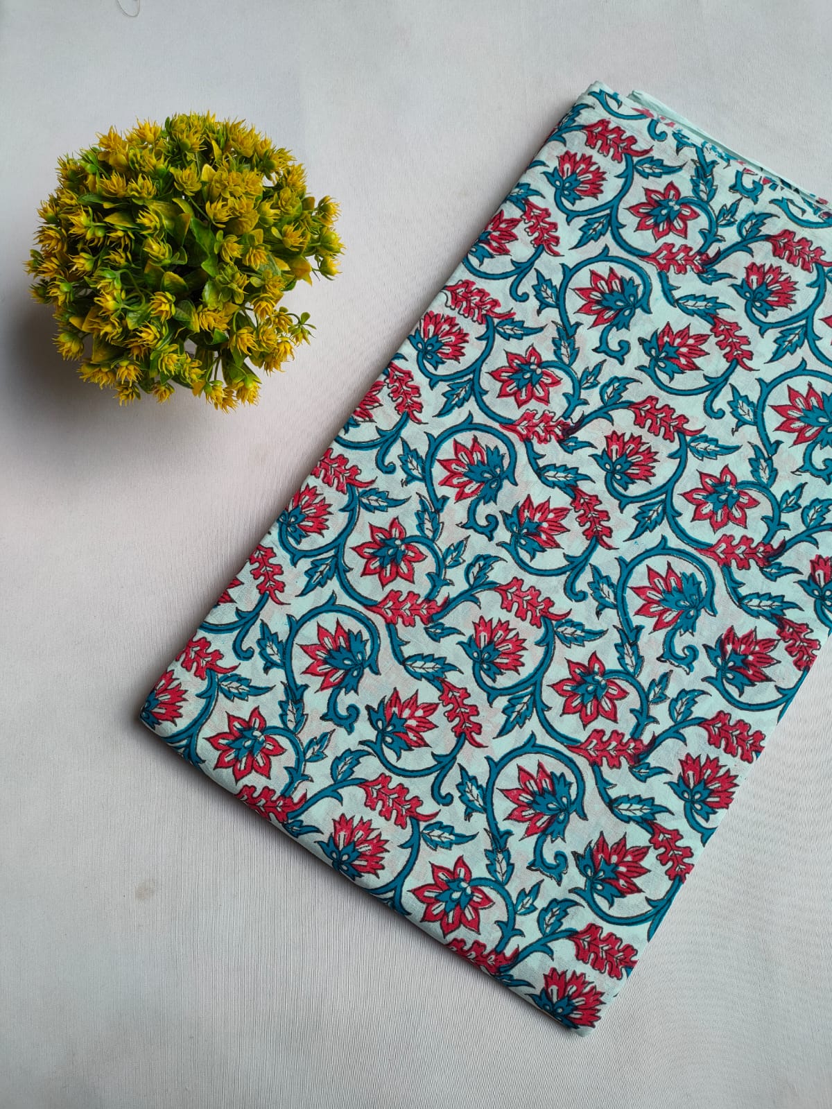 Hand Block Printed Pure Cotton Fabric - JBRFBK14