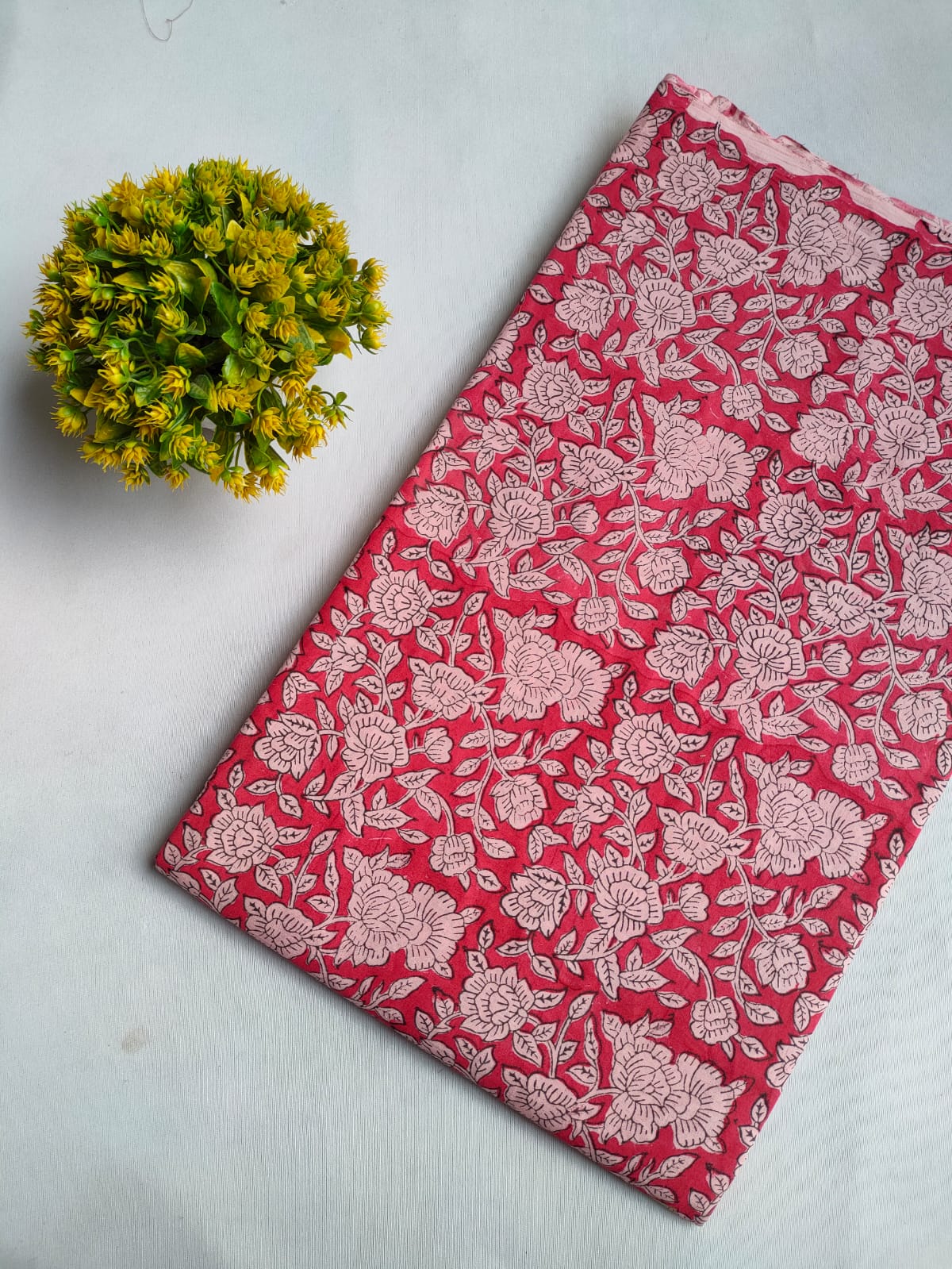 Hand Block Printed Pure Cotton Fabric - JBRFBK15