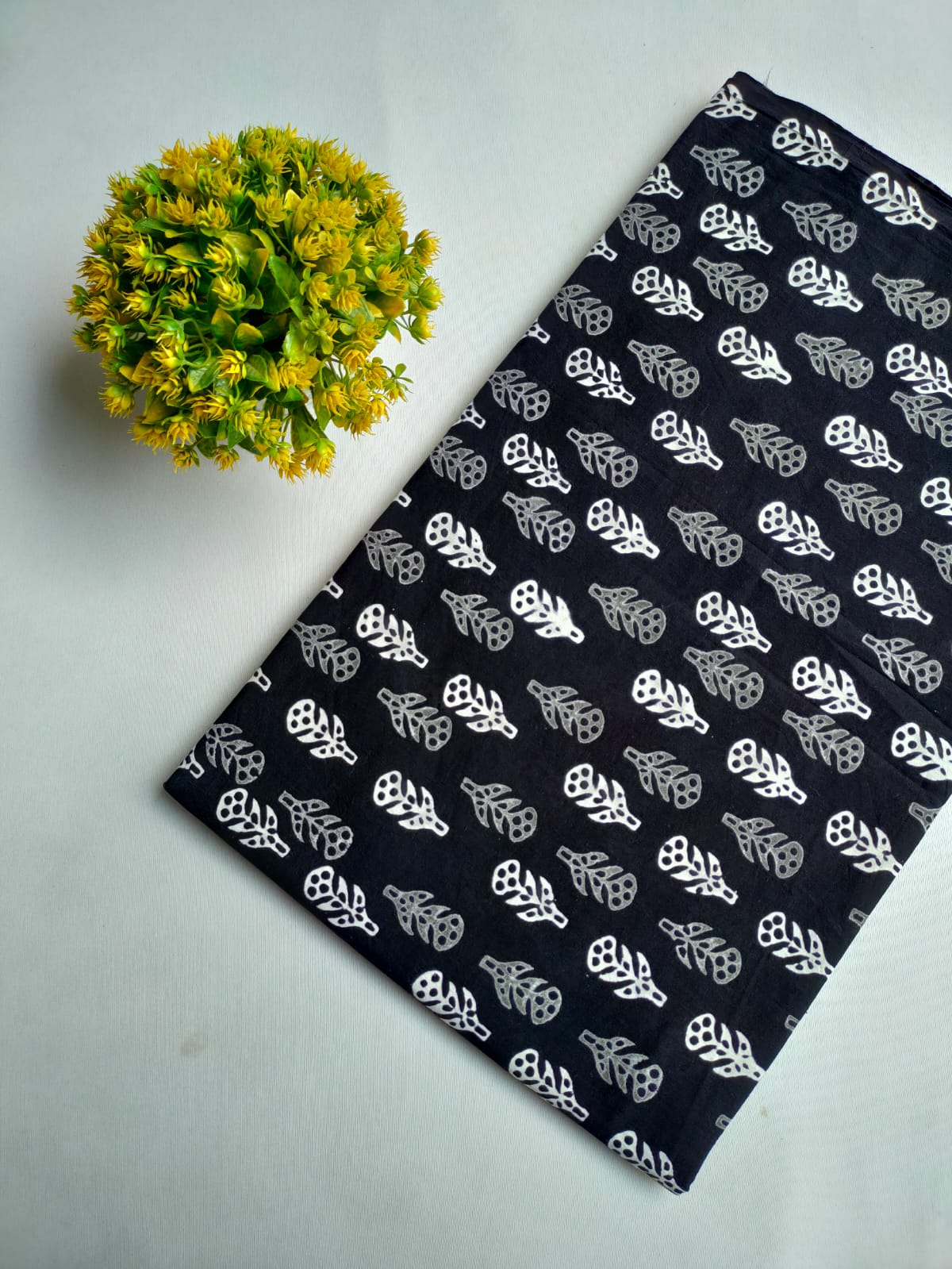 Hand Block Printed Pure Cotton Fabric - JBRFBK74