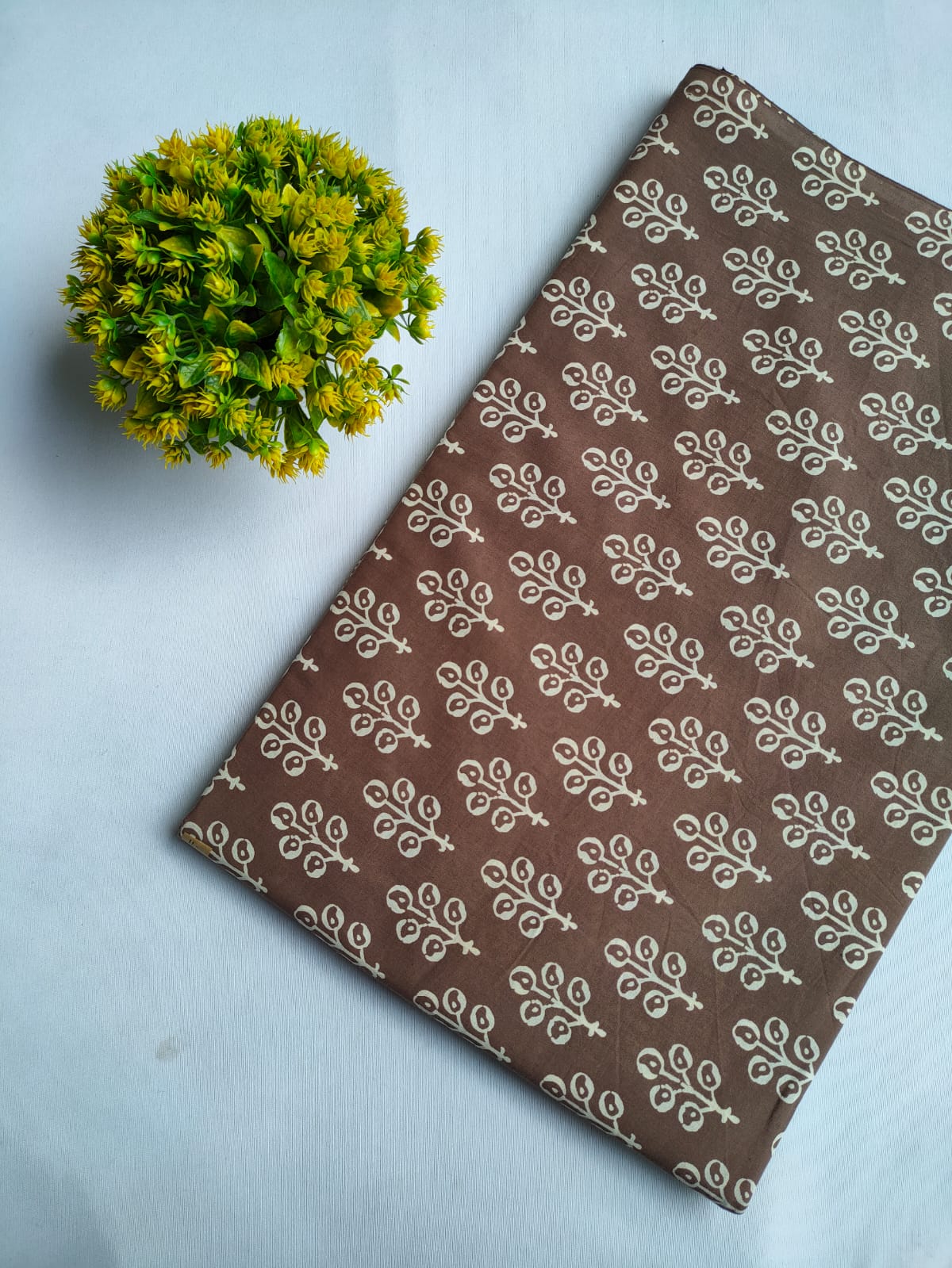 Hand Block Printed Pure Cotton Fabric - JBRFBK75