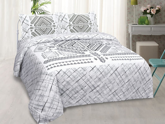 100% Pure Cotton King Size Double Bedsheet With 2 Pillow Covers ( 100 X 108 Inches ) - JBNBK64