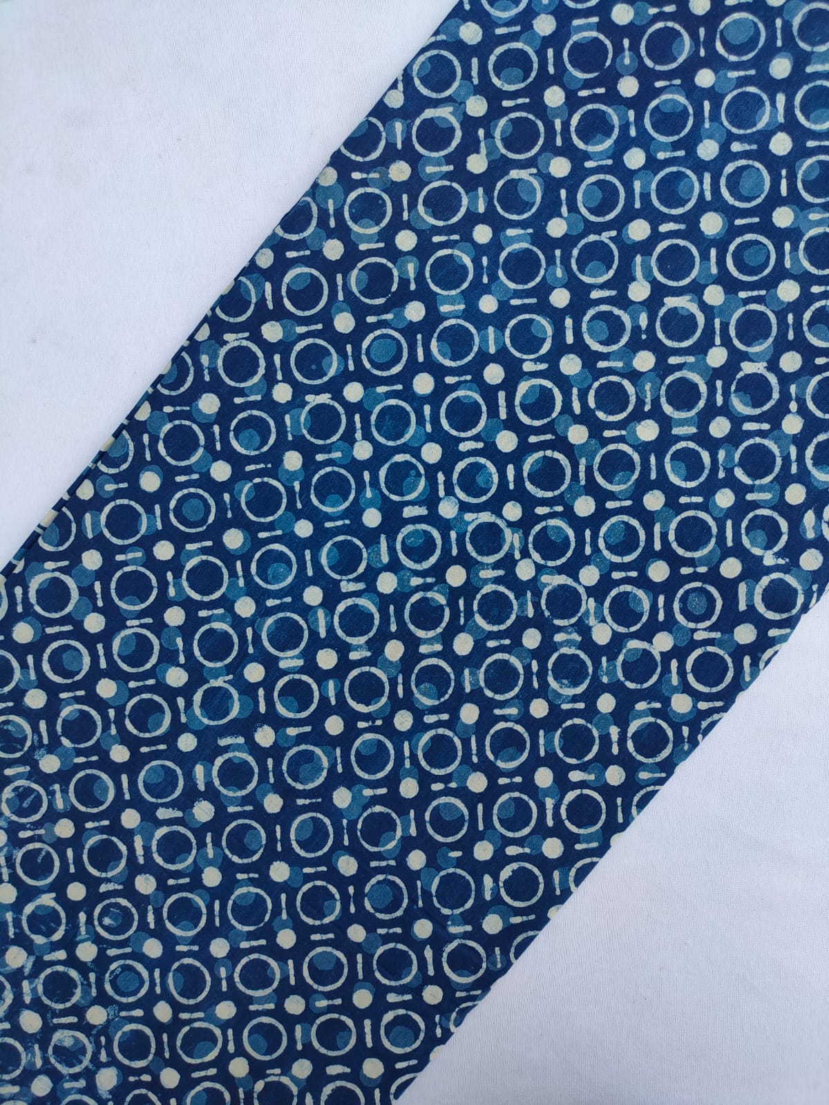 Sanganeri Hand Block Printed Pure Cotton Fabric In Running Length - JBRS592