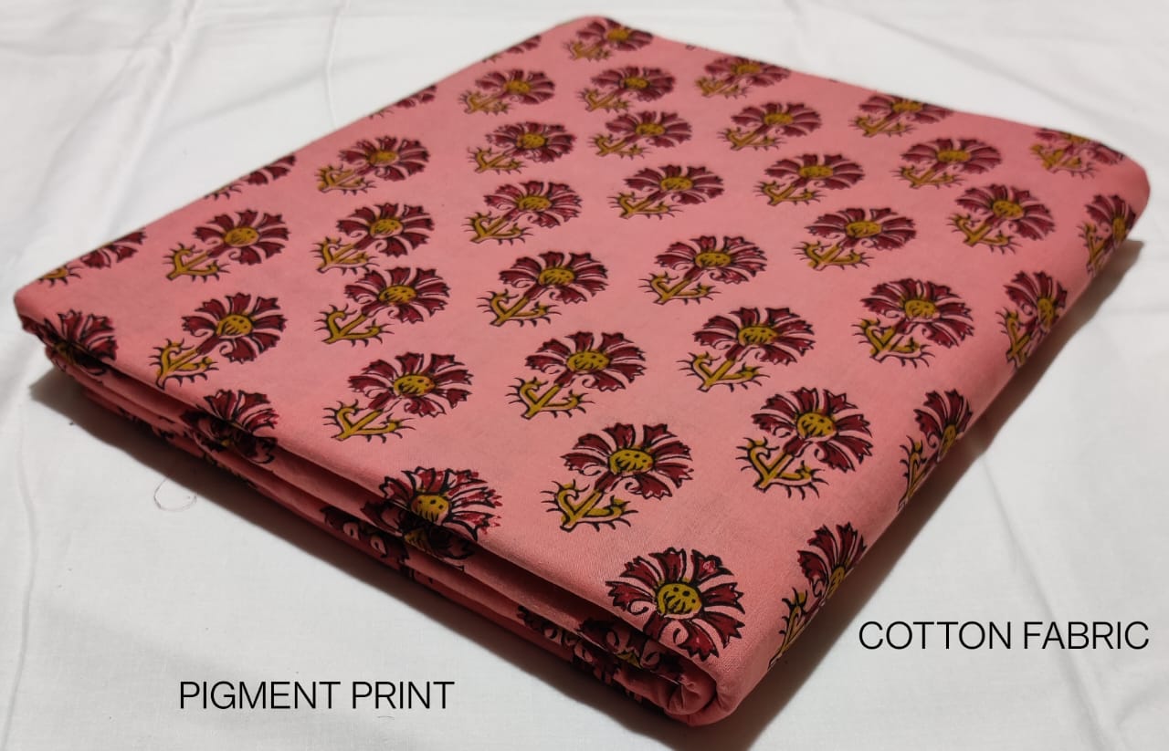 Bagru Pure Cotton Hand Block Printed Fabric - JBRBK17