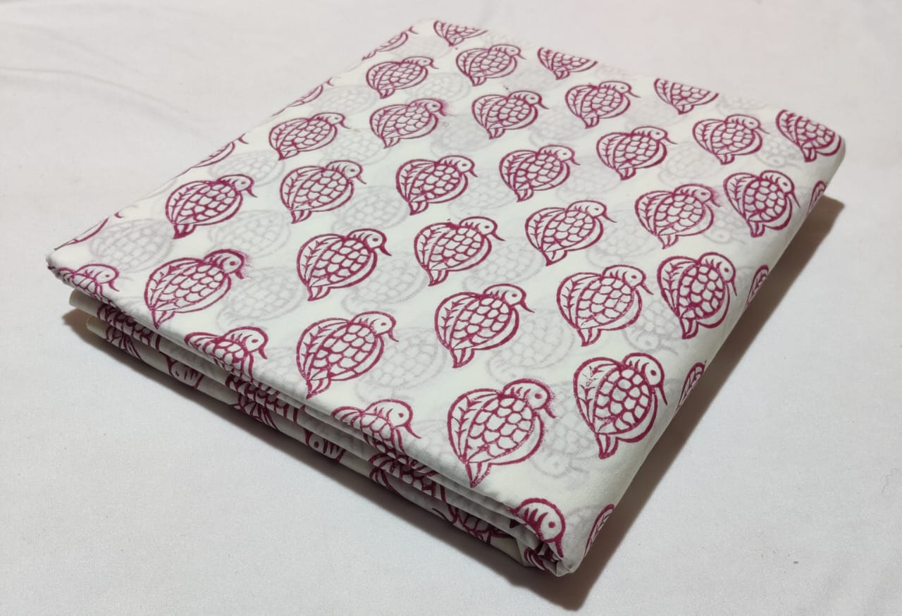 Pure Cotton Hand Block Printed Fabric - JBRBK24