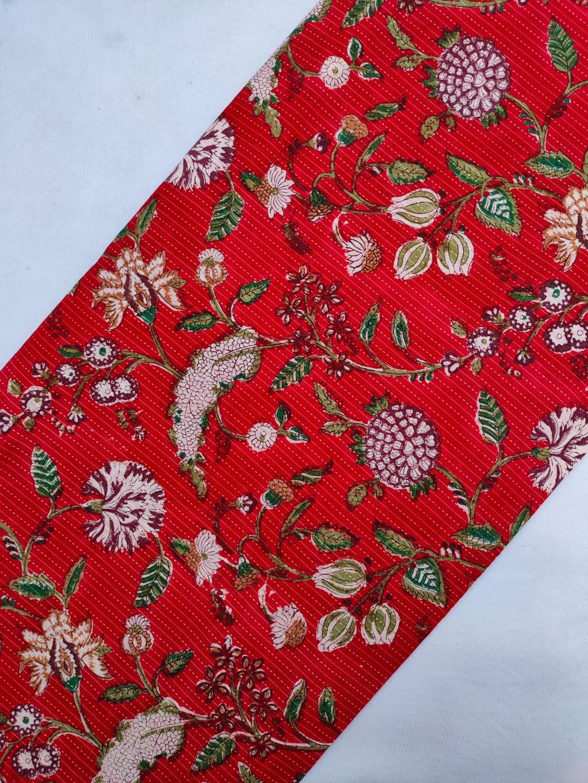 Jaipuri Hand Block Printed Pure Cotton Fabric In Running Length - JBRS475