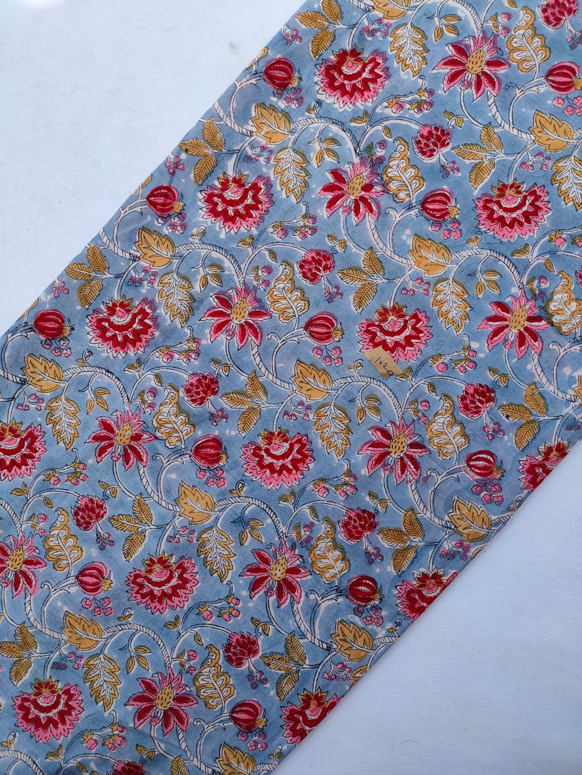 Jaipuri Hand Block Printed Pure Cotton Fabric In Running Length - JBRS508