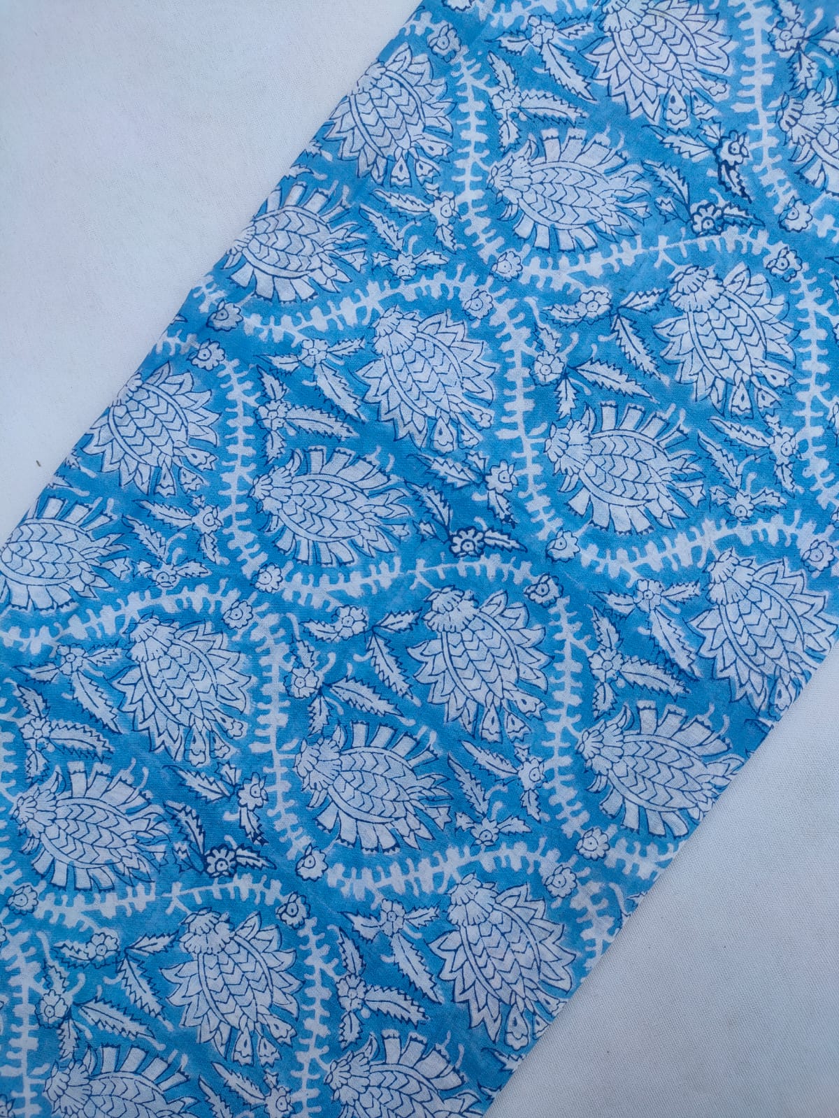 Jaipuri Hand Block Printed Pure Cotton Fabric In Running Length - JBRS528