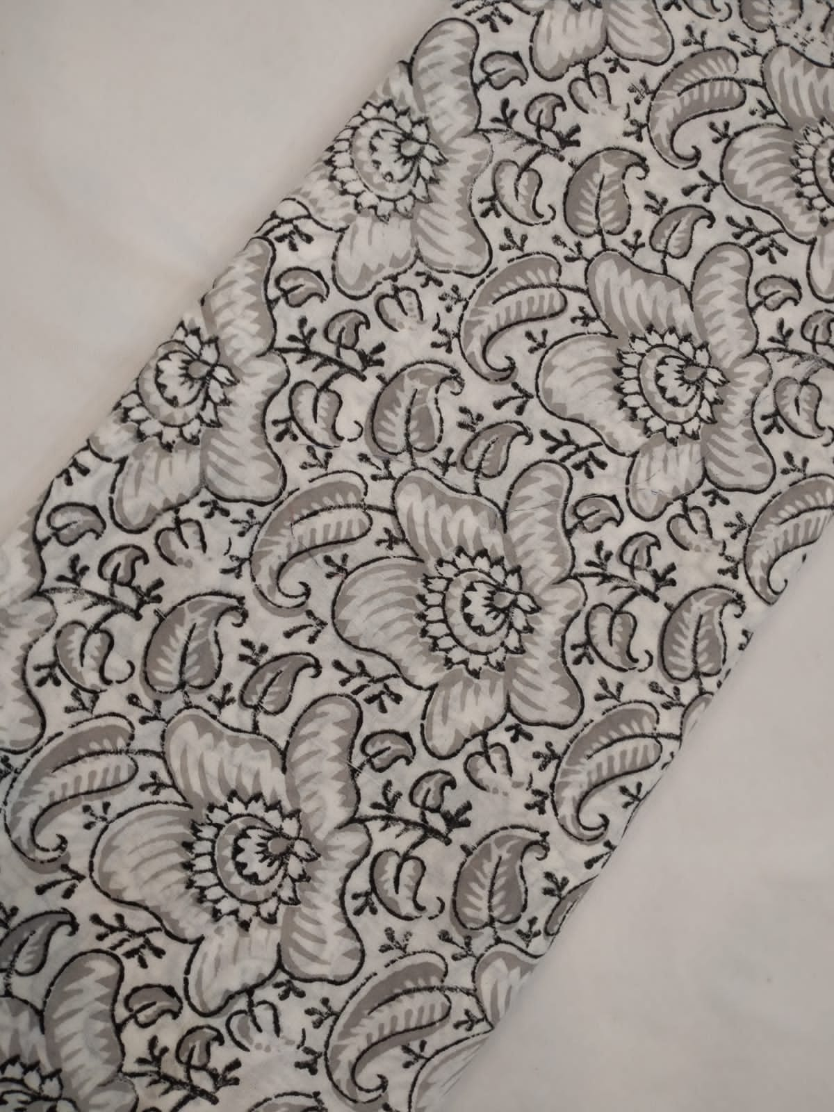 Pure Cotton Hand Block Printed Fabric - JBRH104