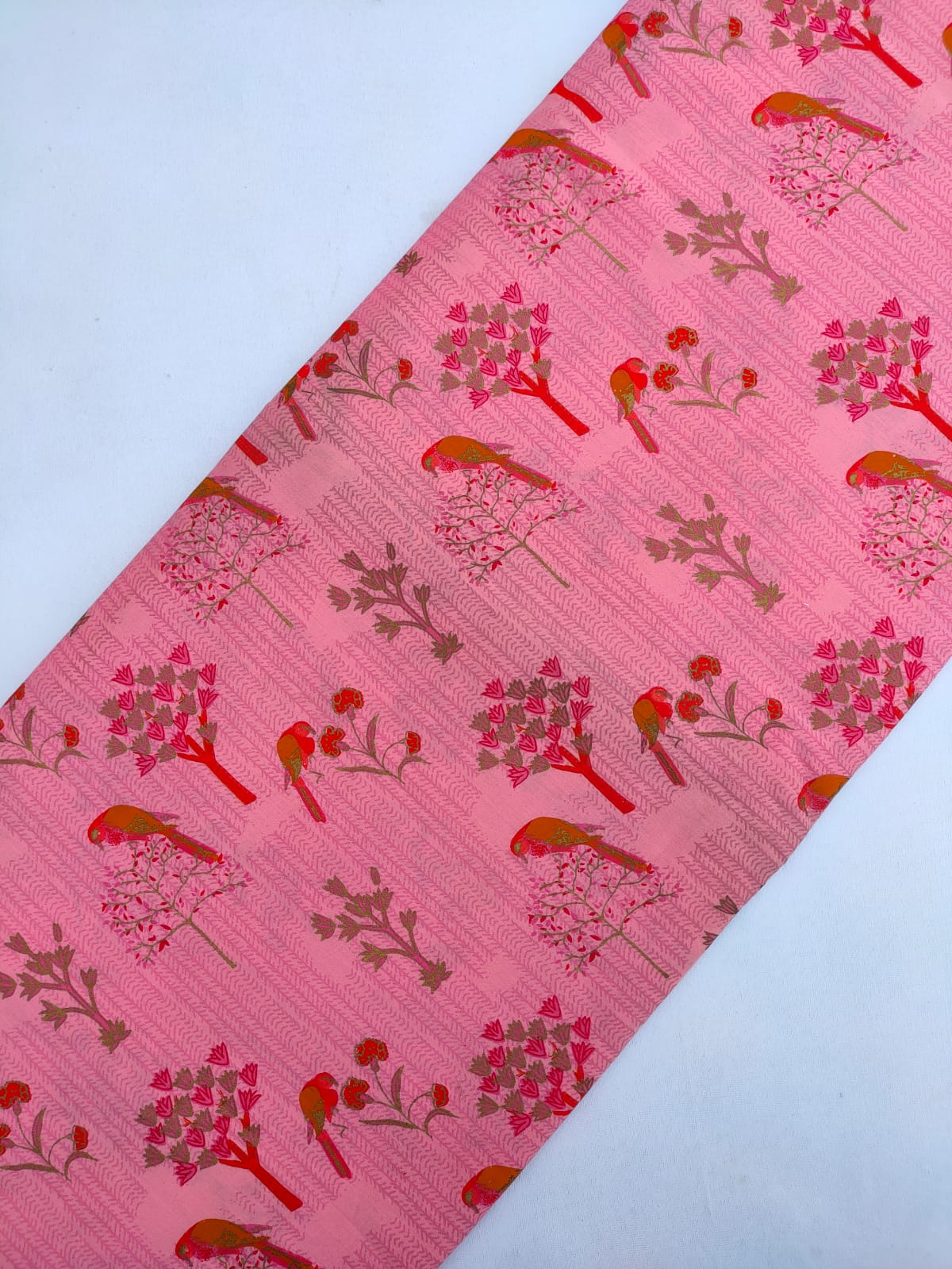 Sanganeri Print Pure Cotton Fabric - JBRJF401 – Jaipur Bazar