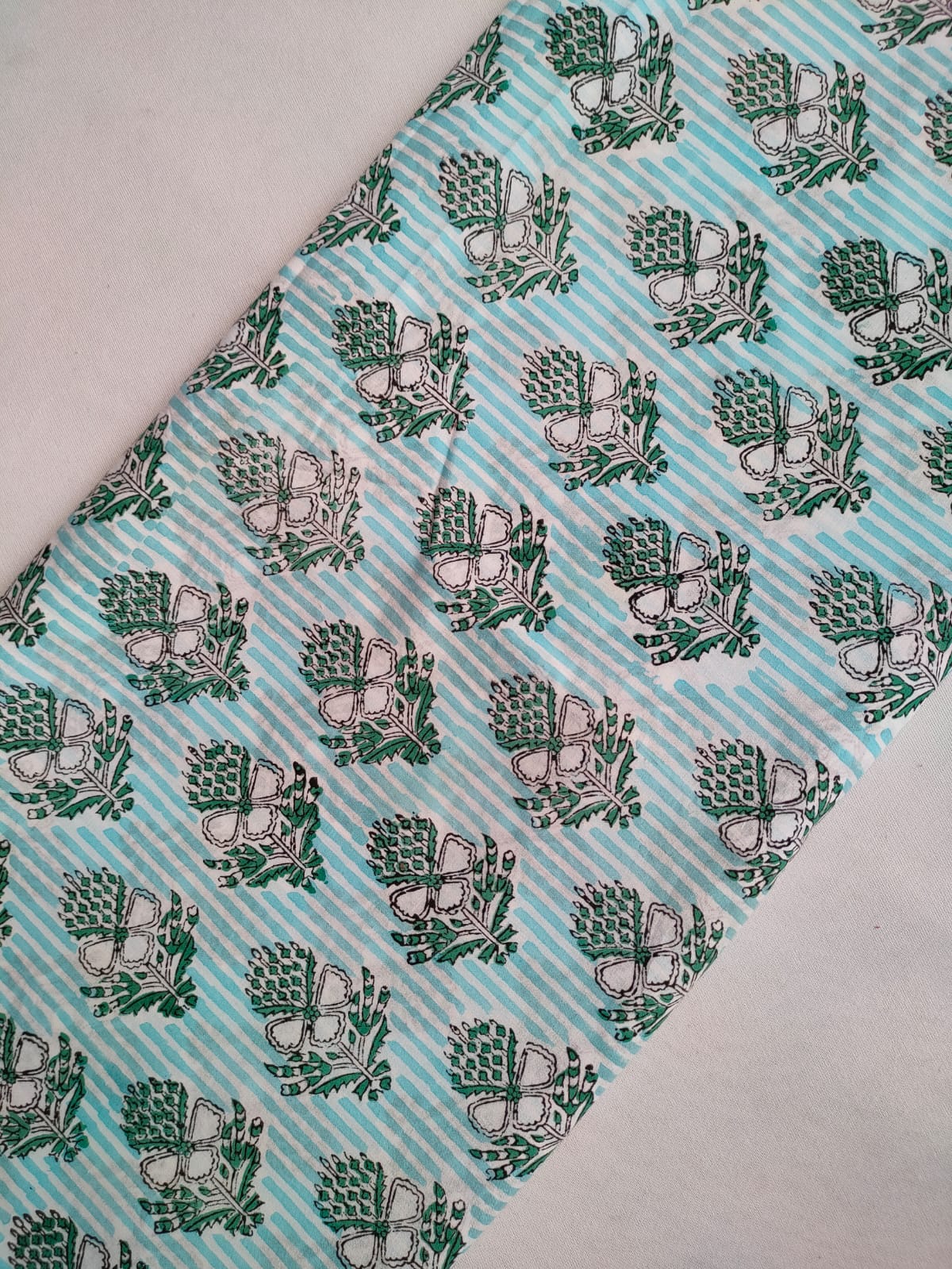 Pure Cotton Hand Block Printed Fabric - JBRKBT12