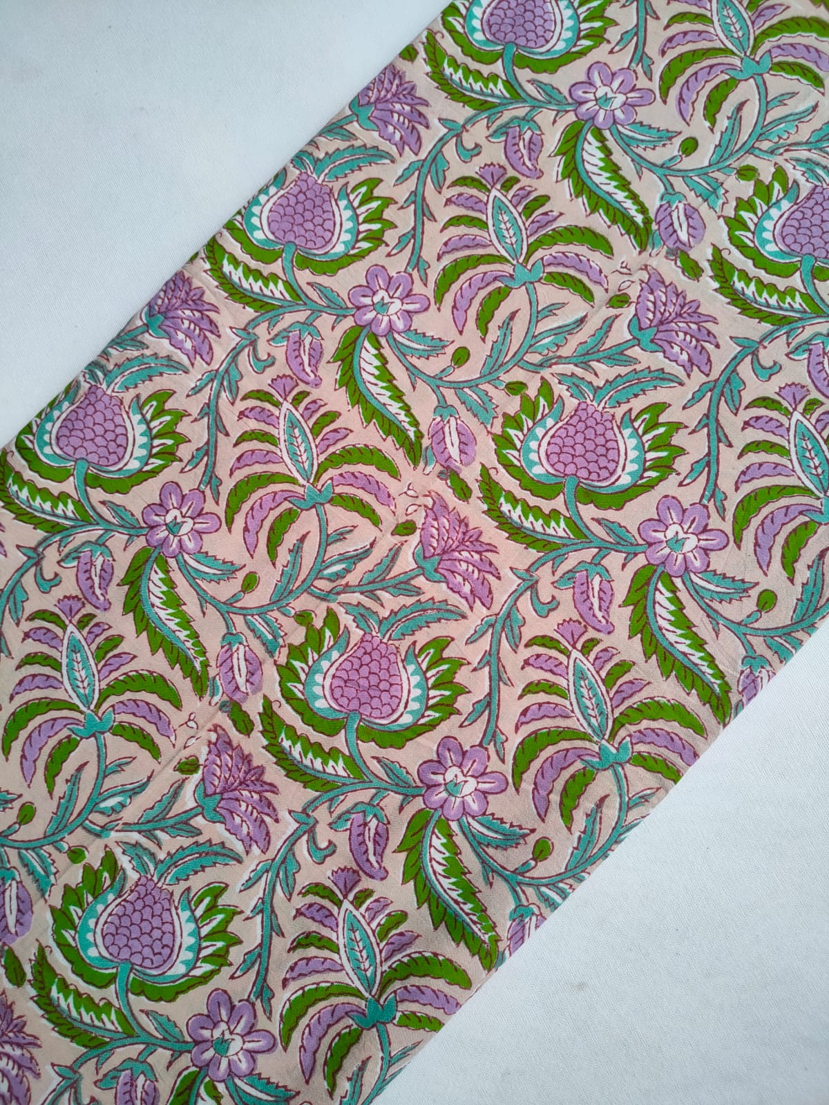 Pure Cotton Hand Block Printed Fabric - JBRKBT38