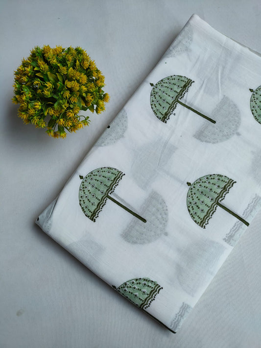 Hand Block Printed Pure Cotton Fabric - JBRTMJ4