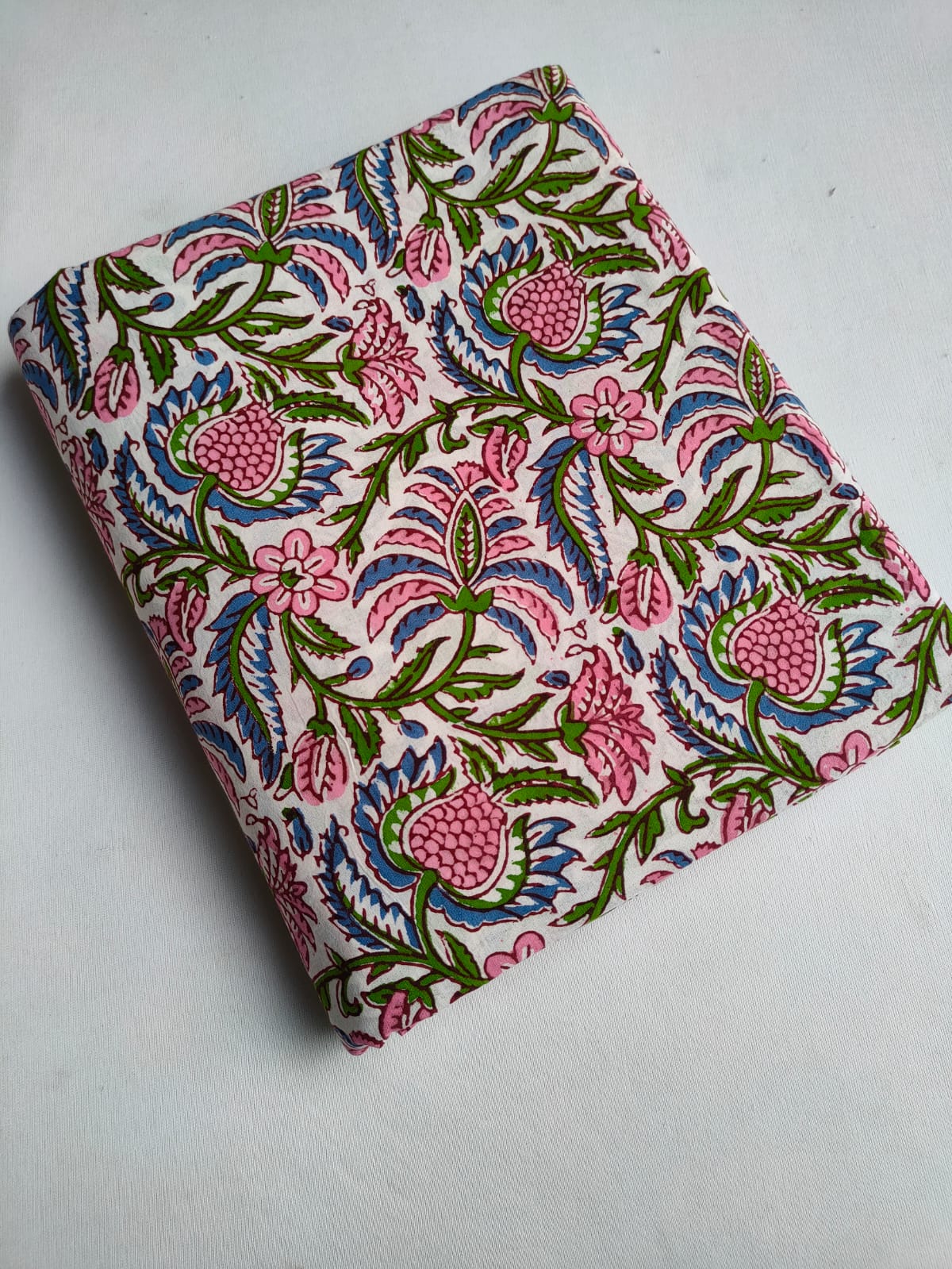 Pure Cotton Hand Block Printed Fabric - JBTO54