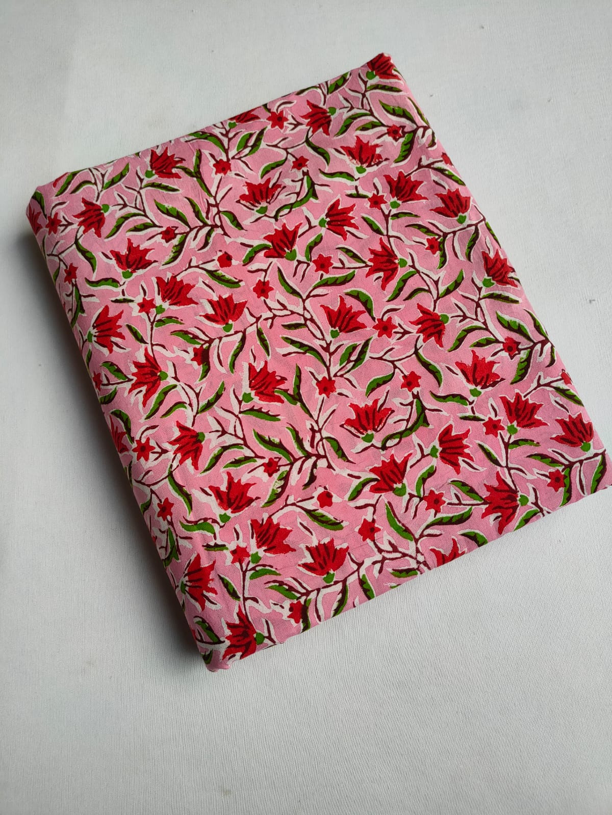 Pure Cotton Hand Block Printed Fabric - JBTO73