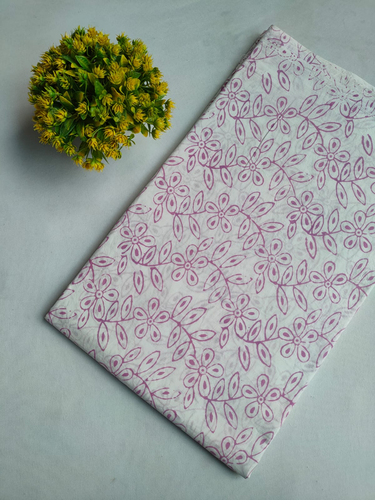 Pure Cotton Hand Block Printed Fabric - JBOR81